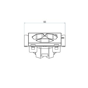 Produktbild UBD 100 120  -  Steckdoseneinsatz für 2x FLF, leer, 1x 3xT13/s weiss