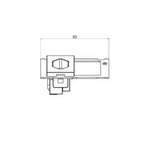 Produktbild UBD 100 121  -  Steckdoseneinsatz für 2x FLF, leer, mit 1x T23 weiss