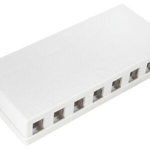 Produktbild MVT 200 162  -  Aufputz-Leergehäuse für 8 Keystone Module, weiss