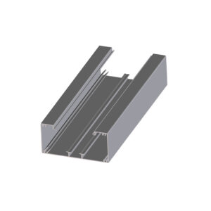 Produktbild BRA 060 130  -  Brüstungskanal BRA 60x130/80, Aluminium natureloxiert BRA-UT, Unterteil ohne Bodenlochung, mit DIN-Montagesc