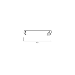 Produktbild BRA 080 131 -  Brüstungskanal Oberteil aus Aluminium natureloxiert, 80mm BRA-OT, Länge 1000mm