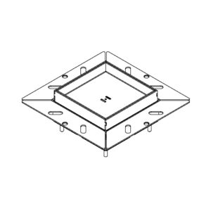 Produktbild UBDK 100 150  -  Unterflur-Bodendose UBDK 100 inkl. Blinddeckel mit Kante und 15mm Vertiefung