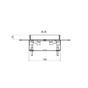 Produktbild UBDK 100 150  -  Unterflur-Bodendose UBDK 100 inkl. Blinddeckel mit Kante und 15mm Vertiefung