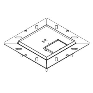 Produktbild UBDK 130 051  -  Unterflur-Bodendose UBDK 130 inkl. Deckel, flach (SVZ) ohne Kante, mit 5mm Vertiefung und 1 Schnurauslass