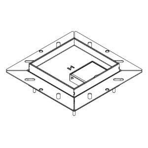 Produktbild UBDK 130 151  -  Unterflur-Bodendose UBDK 130 inkl. Deckel mit 15mm Vertiefung und 1 Schnurauslass