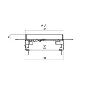 Produktbild UBDK 130 150  -  Unterflur-Bodendose UBDK 130 inkl. Blinddeckel mit 15mm Vertiefung