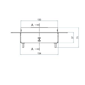 Produktbild UBDK 130 001  -  Unterflur-Bodendose UBDK 130 inkl. belegtem Deckel aus Chromstahl, geschliffen, und 1 Schnurauslass