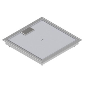 Produktbild DBKN 320 053  -  Doppelboden-Auslass DBKN 320 nivellierbar inkl. Deckel (SVZ), mit 5mm Vertiefung und 1 Schnurauslass