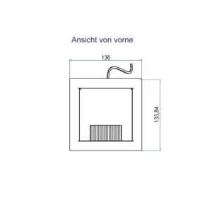 Produktbild WAD 102 204  -  Wandauslass WAD Rahmen mit Klappdeckel Typ 2, Chromstahl geschliffen