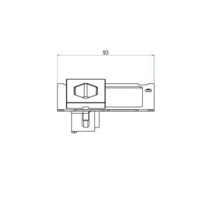 Produktbild UBD 100 116  -  Steckdoseneinsatz für 2x FLF, leer, mit 1x T13 weiss