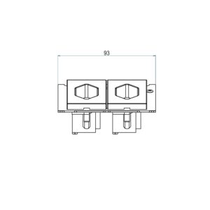 Produktbild UBD 100 117  -  Steckdoseneinsatz für 2x FLF, leer, mit 2x T13 weiss